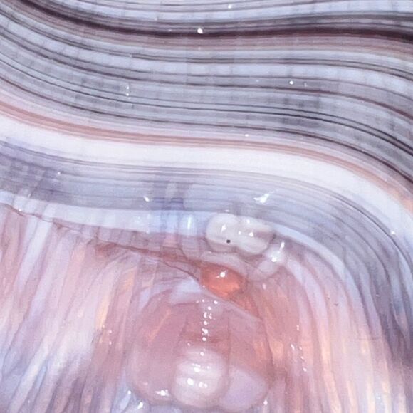 Vintage Purple Slag Malachite Glass Honey Pot w/ Lid Bee Pattern EUC - Picture 10 of 10